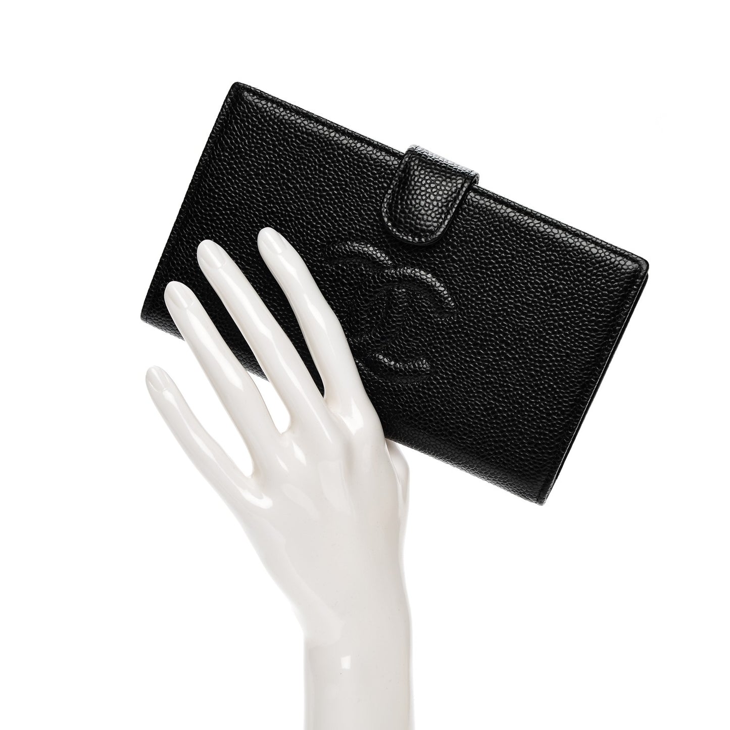 Caviar Timeless CC French Wallet Black