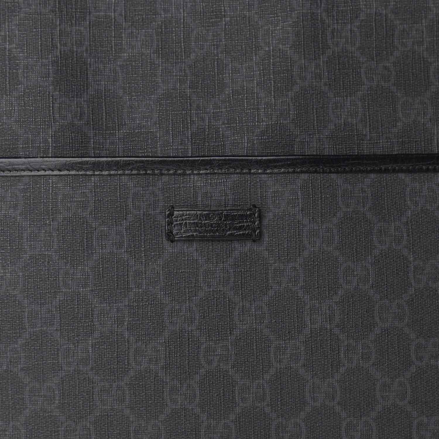 Gucci GG Plus Monogram Medium Flat Messenger Bag Black 8 of 10