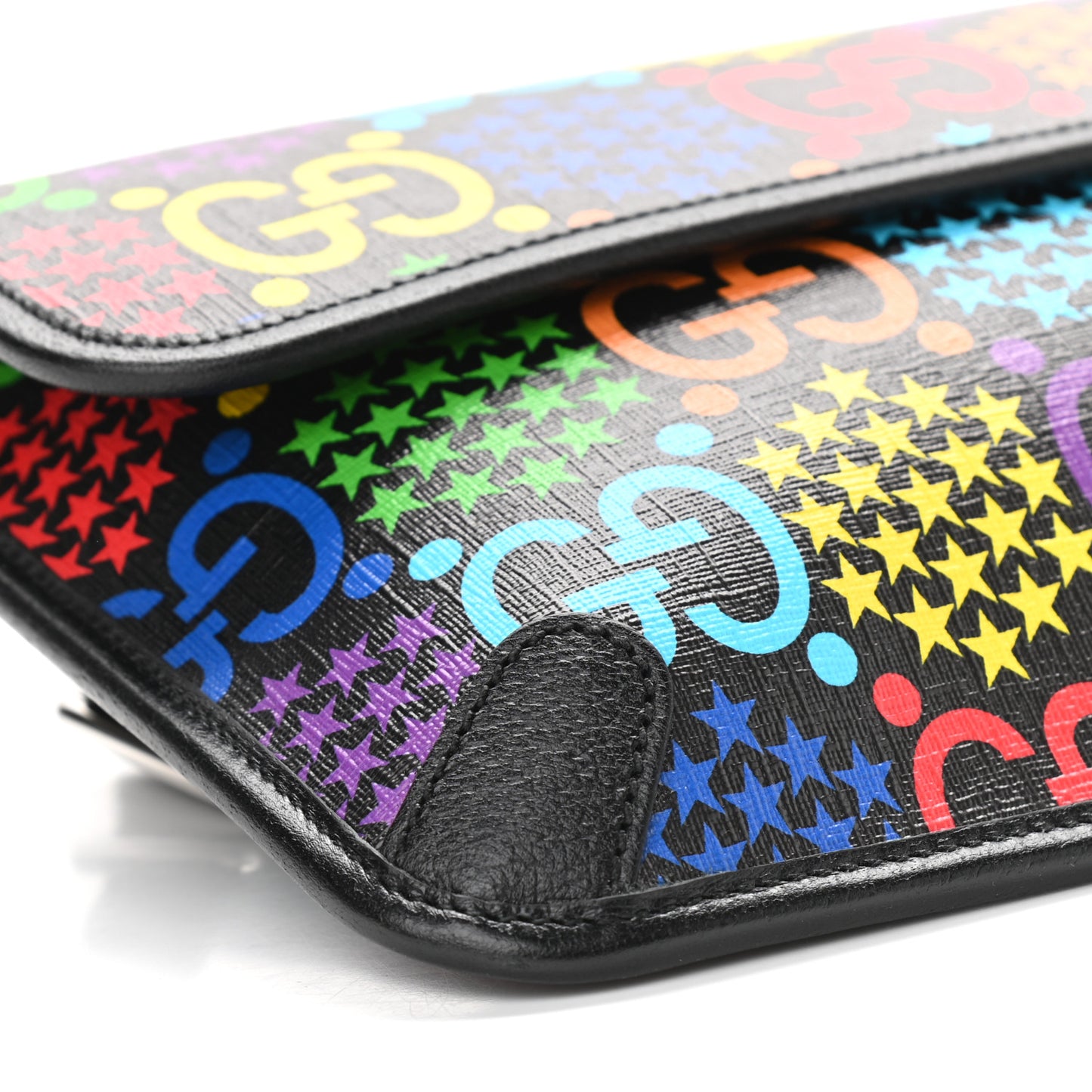 GG Supreme Monogram Psychedelic Slim Belt Bag Black