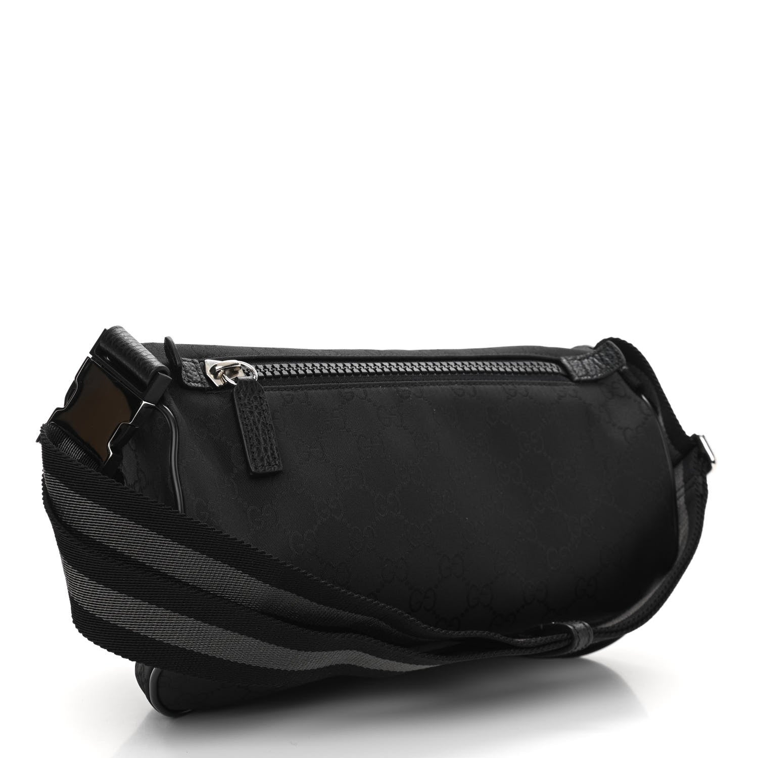 Gucci Nylon Monogram Fanny Pack Belt Bag Black 3 of 10