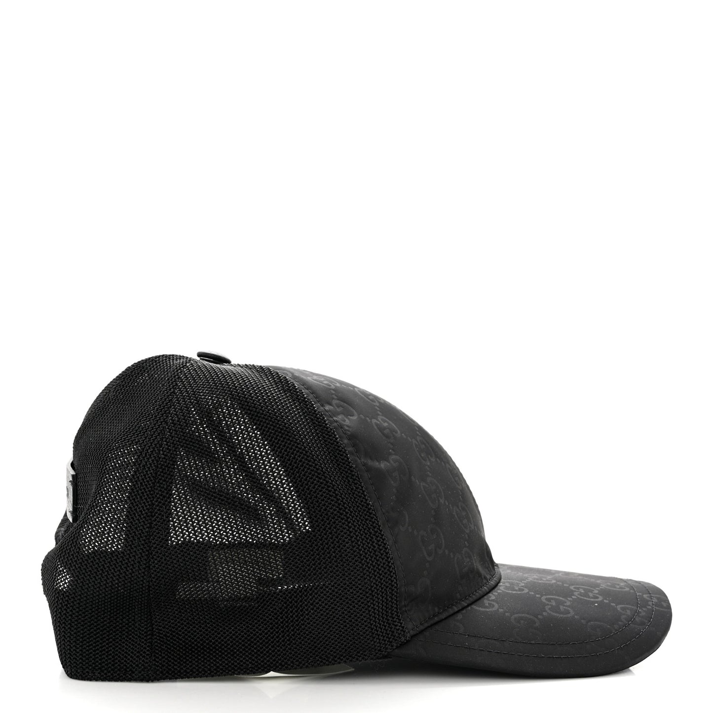 Nylon Monogram Baseball Hat M Black