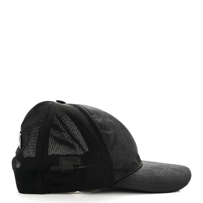 Gucci Nylon Monogram Baseball Hat M Black 5 of 9