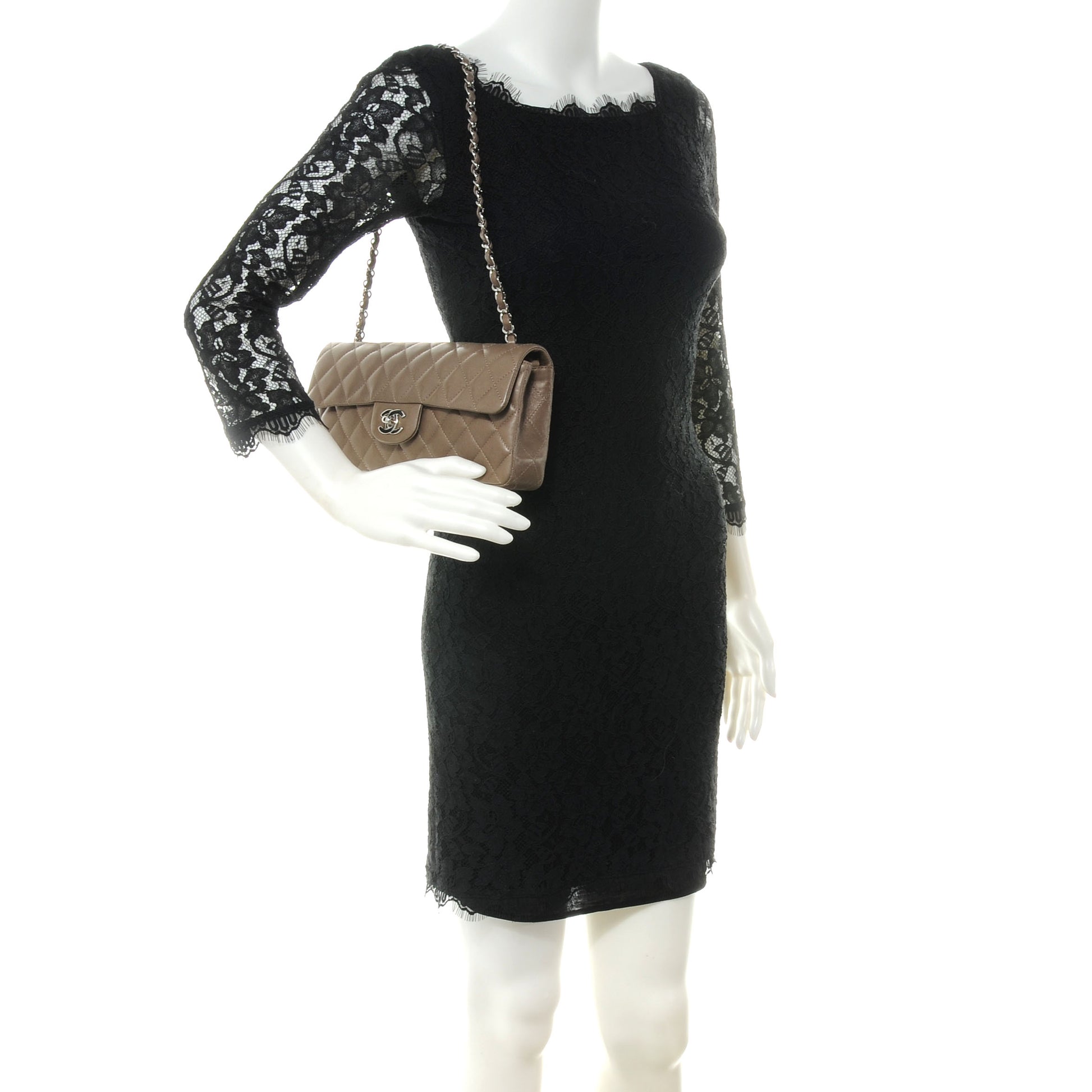 Chanel Lambskin East West Flap Light Brown 2 of 7