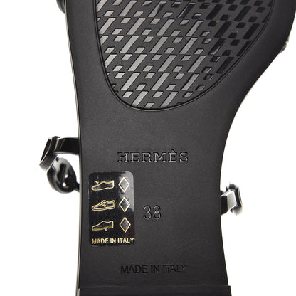 Hermes Rubber Chaine d'Ancre Rivage Sandals 38 Black 7 of 8