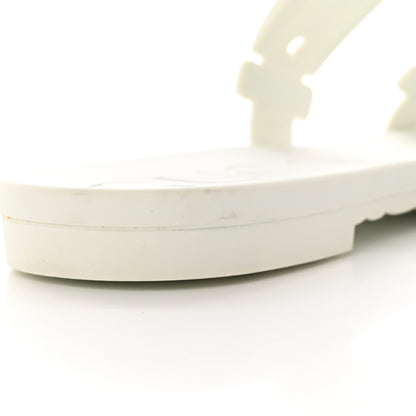 Gucci Rubber Womens Slide Sandals 37 White 12 of 15