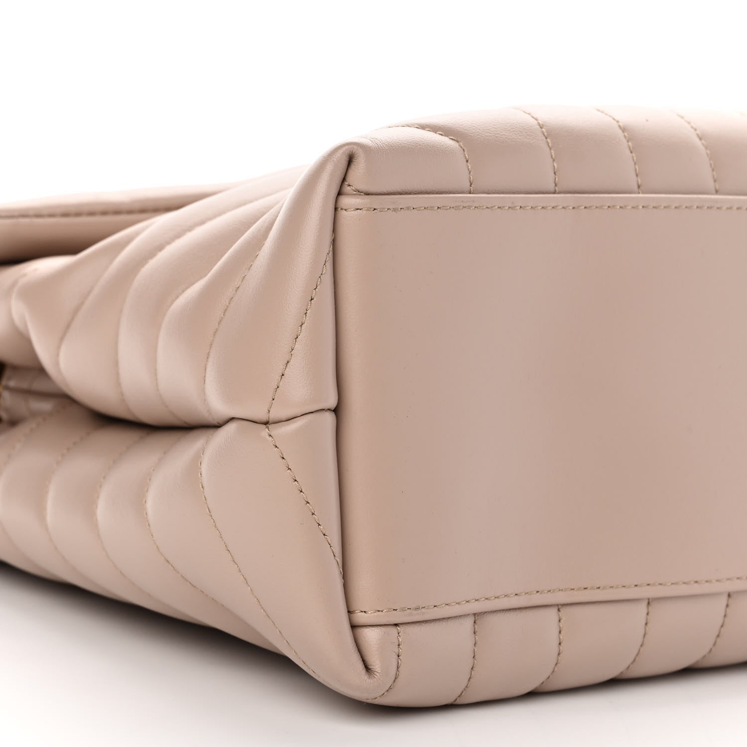 Saint Laurent Calfskin Y Quilted Monogram Medium Loulou Chain Satchel Light Natural 9 of 12