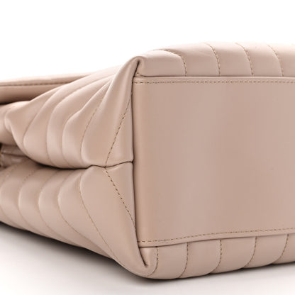 Saint Laurent Calfskin Y Quilted Monogram Medium Loulou Chain Satchel Light Natural 9 of 12