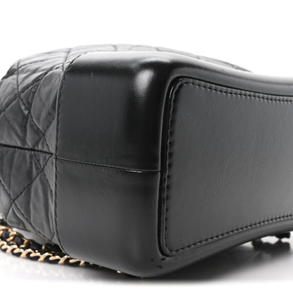 Chanel Aged Calfskin Quilted Small Gabrielle Backpack Black 8 of 10