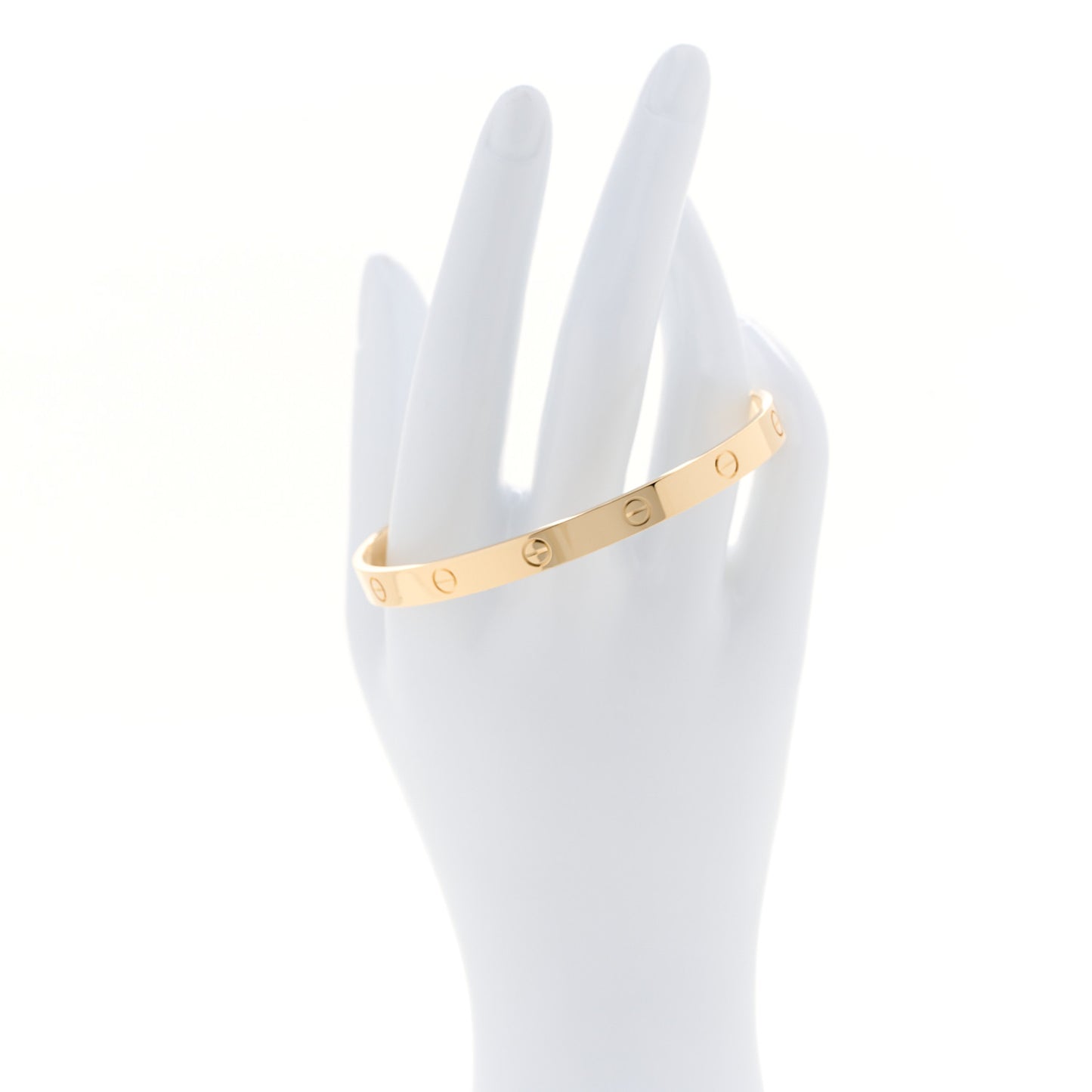 18K Yellow Gold LOVE Cuff Bracelet 20