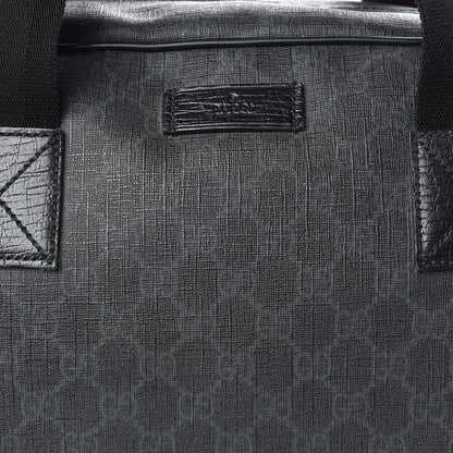 Gucci GG Supreme Monogram Duffle Bag Black 8 of 17