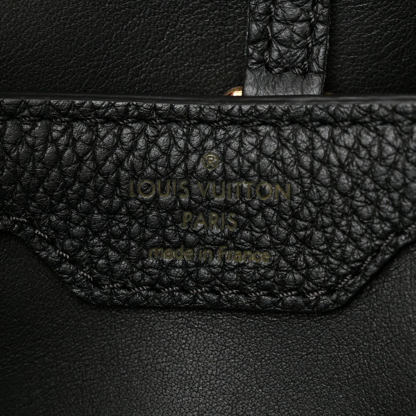 Taurillon Capucines PM Creme  Black