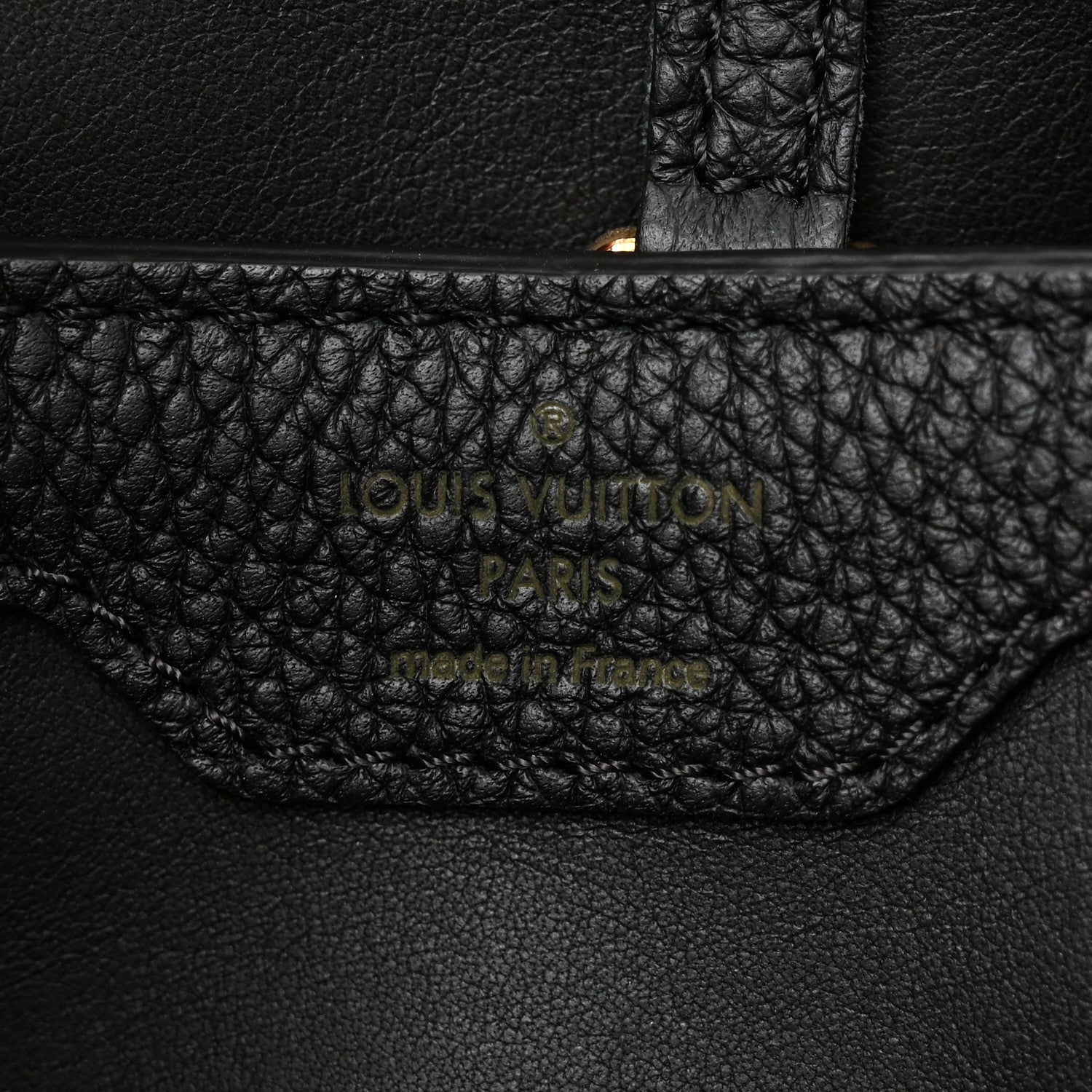 Louis Vuitton Taurillon Capucines PM Creme  Black 6 of 9