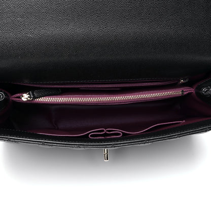 Chanel Caviar Quilted Medium Coco Handle Flap Black 4 of 6