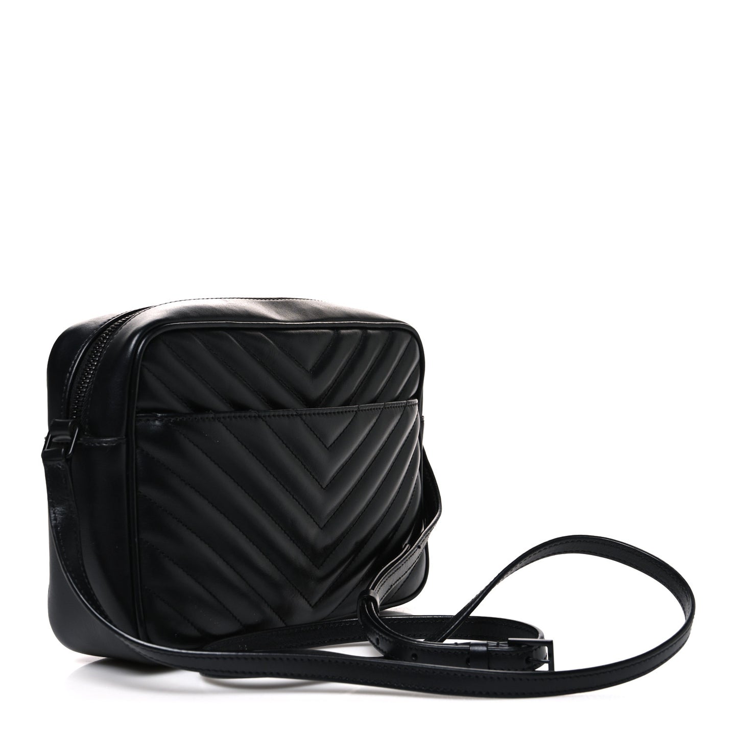Calfskin Matelasse Monogram Monochrome Lou Camera Bag Black