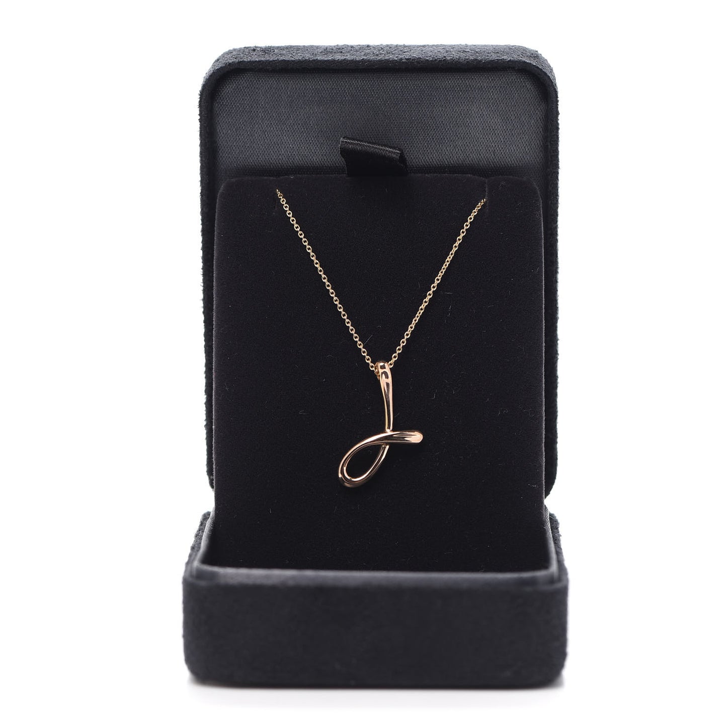 18K Rose Gold Elsa Peretti Letter J Pendant Necklace