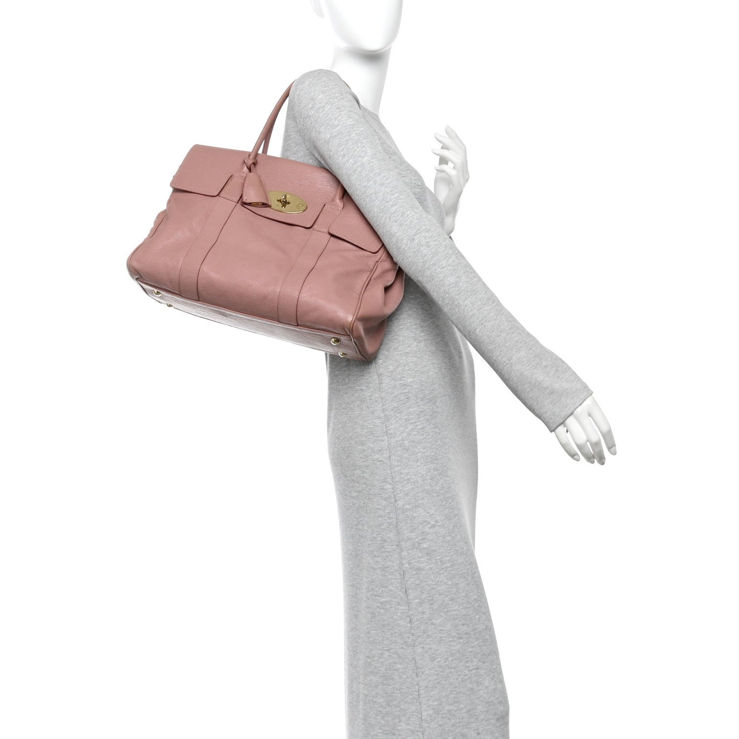 Classic Grain Calfskin Bayswater Powder Pink
