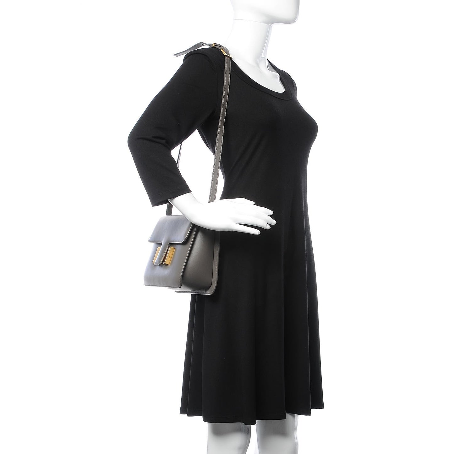 Calfskin Medium Sienna Crossbody Bag Graphite