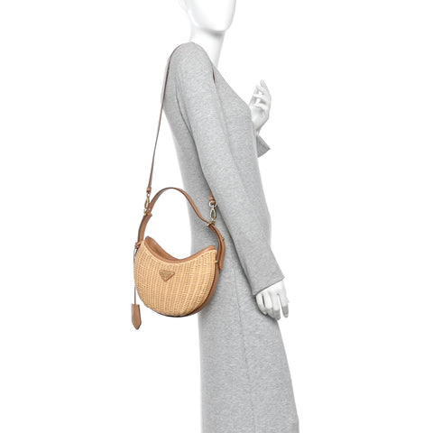 Wicker Arque Shoulder Bag Natural