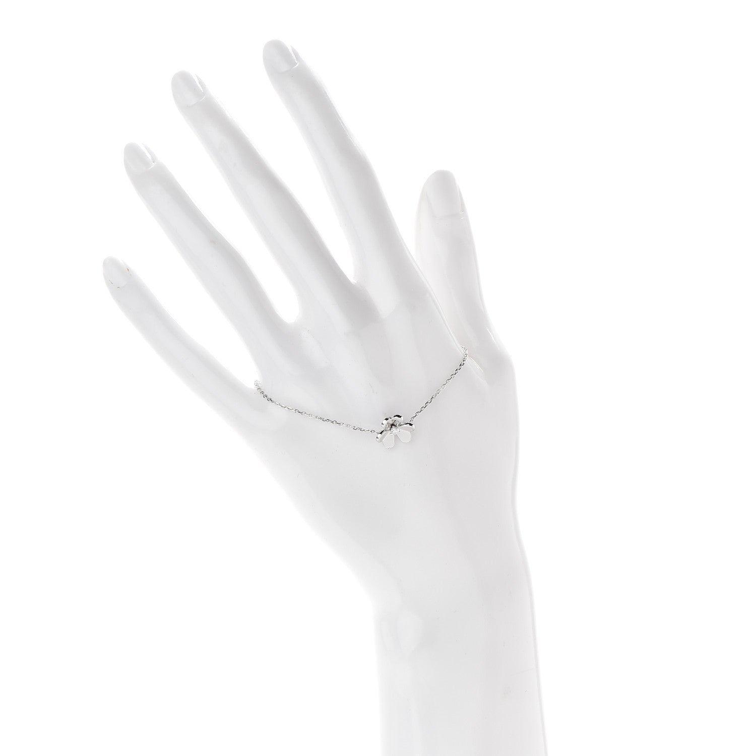 Van Cleef & Arpels 18K White Gold Diamond Mini Frivole Bracelet 2 of 6