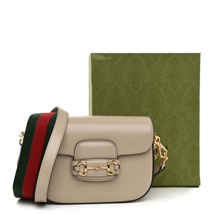 Gucci Azalea Calfskin Web Mini Horsebit 1955 Shoulder Bag Oatmeal 11 of 11