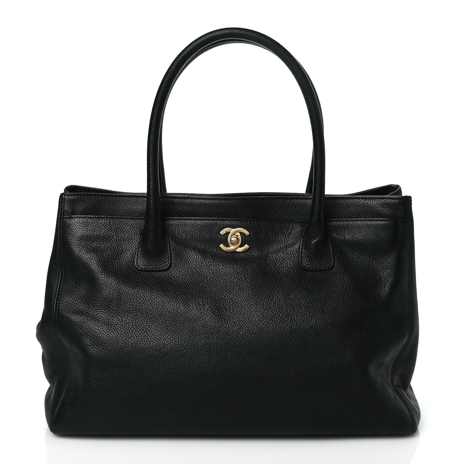 Chanel Calfskin Cerf Executive Shopper Tote Black 1 of 9