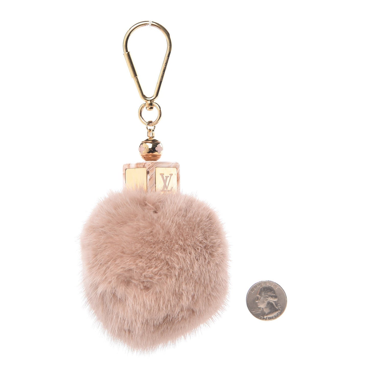 Mink Fur Fluffy Bag Charm Blush