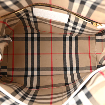 Burberry London Grainy Calfskin Small Greenwood Bowling Bag White 5 of 11
