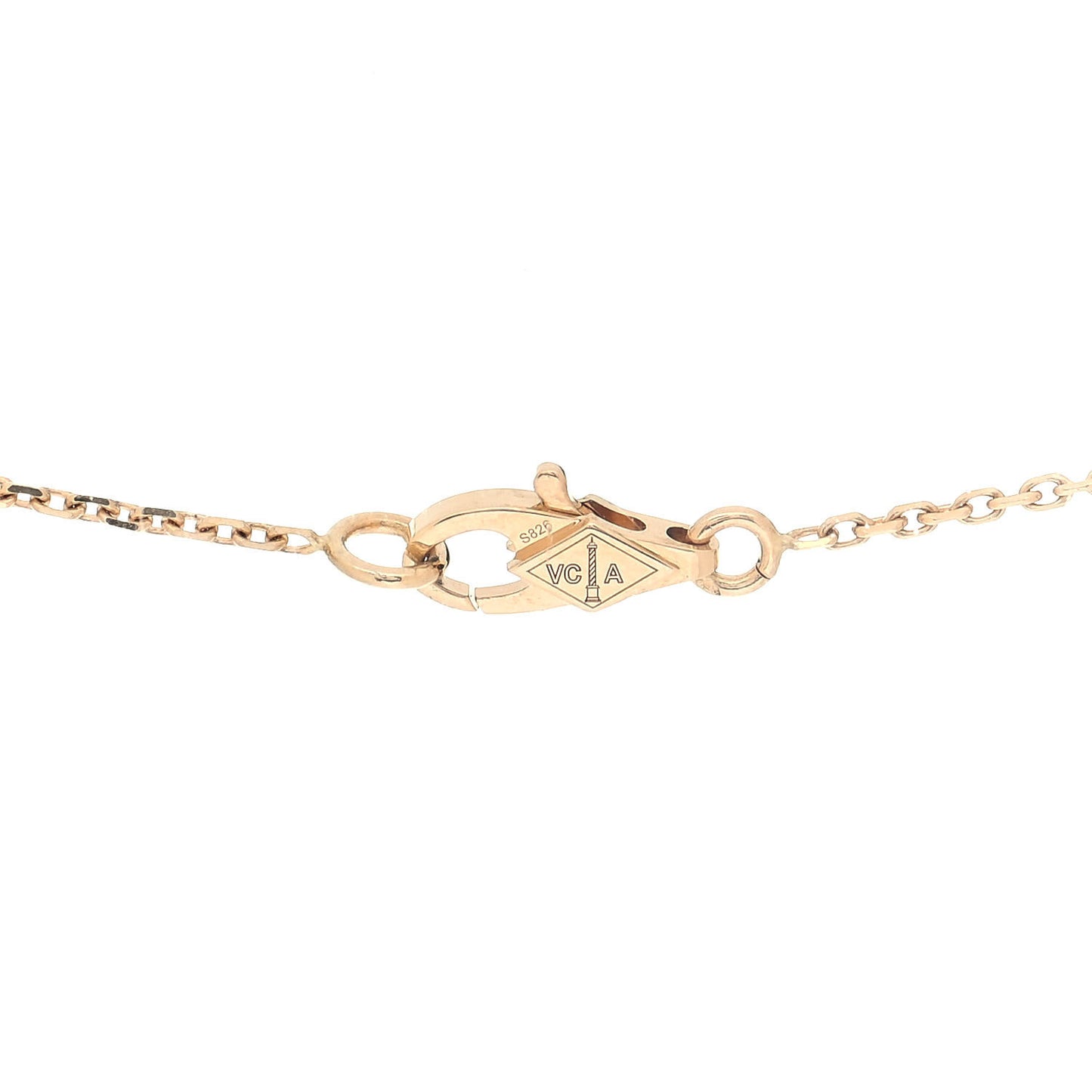 18K Yellow Gold Mother of Pearl Sweet Alhambra Pendant Necklace