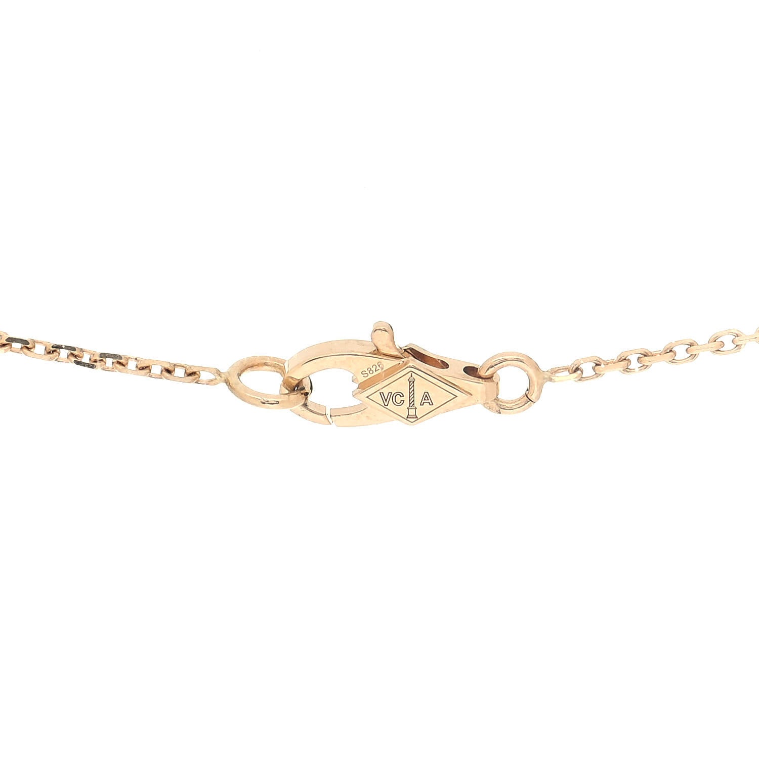 Van Cleef & Arpels 18K Yellow Gold Mother of Pearl Sweet Alhambra Pendant Necklace 3 of 6