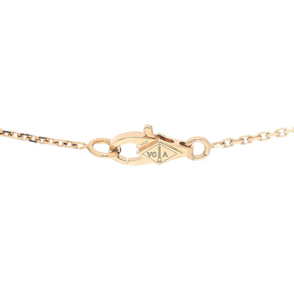 Van Cleef & Arpels 18K Yellow Gold Mother of Pearl Sweet Alhambra Pendant Necklace 3 of 6