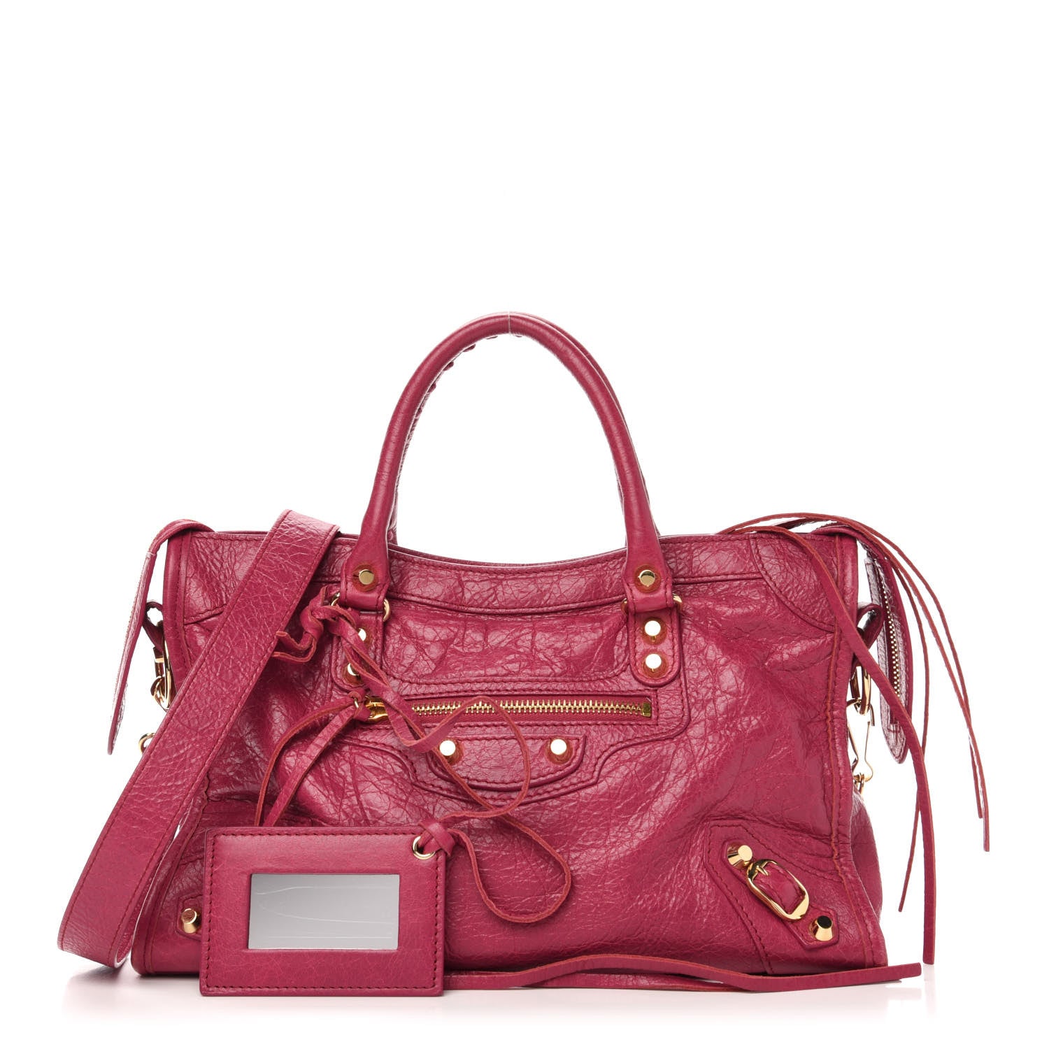 Balenciaga Agneau Classic Gold Hardware S City Rose Dahlia 1 of 12
