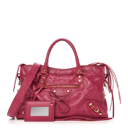 Balenciaga Agneau Classic Gold Hardware S City Rose Dahlia 1 of 12