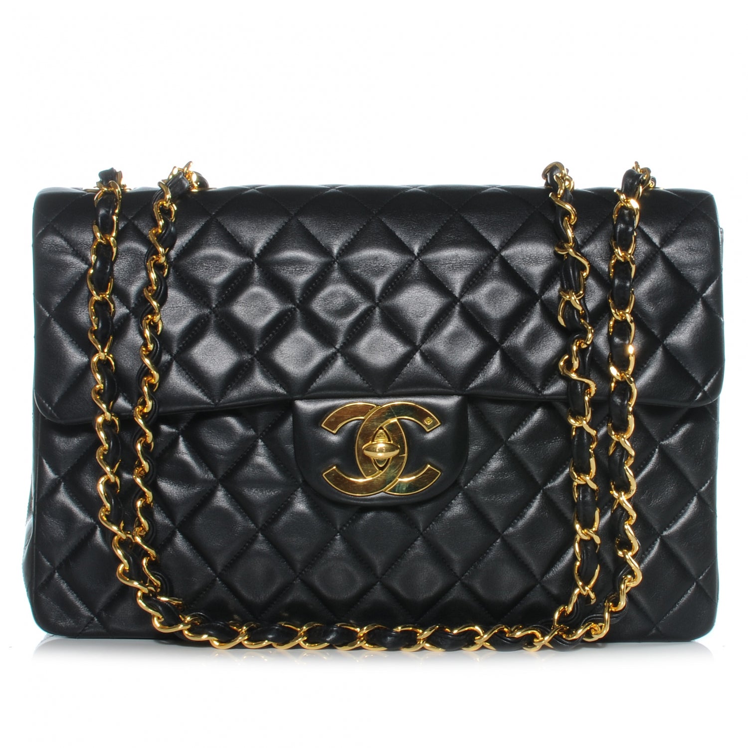 Chanel Lambskin XL Jumbo Flap Black 1 of 9