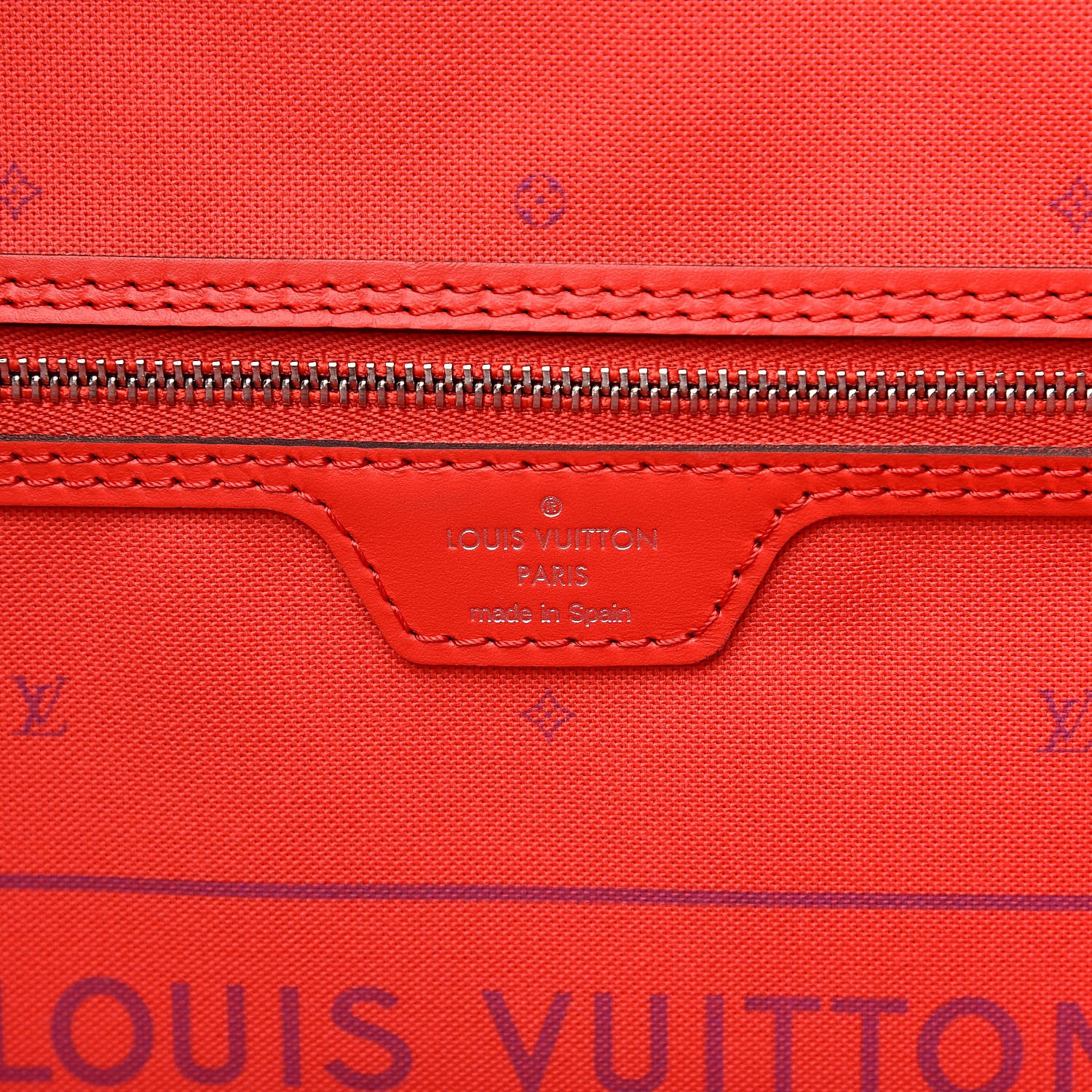Louis Vuitton Monogram Escale Neverfull MM Rouge 6 of 9