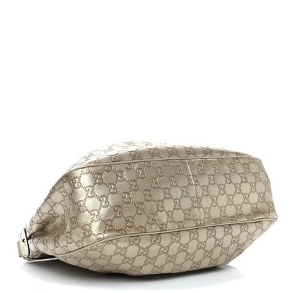 Gucci Metallic Guccissima Sukey Messenger Bag Golden Beige 3 of 5
