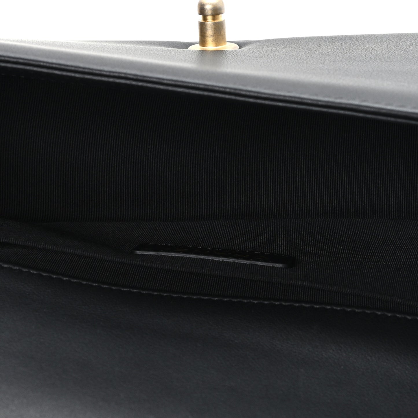 Calfskin Quilted Medium Boy Flap Black