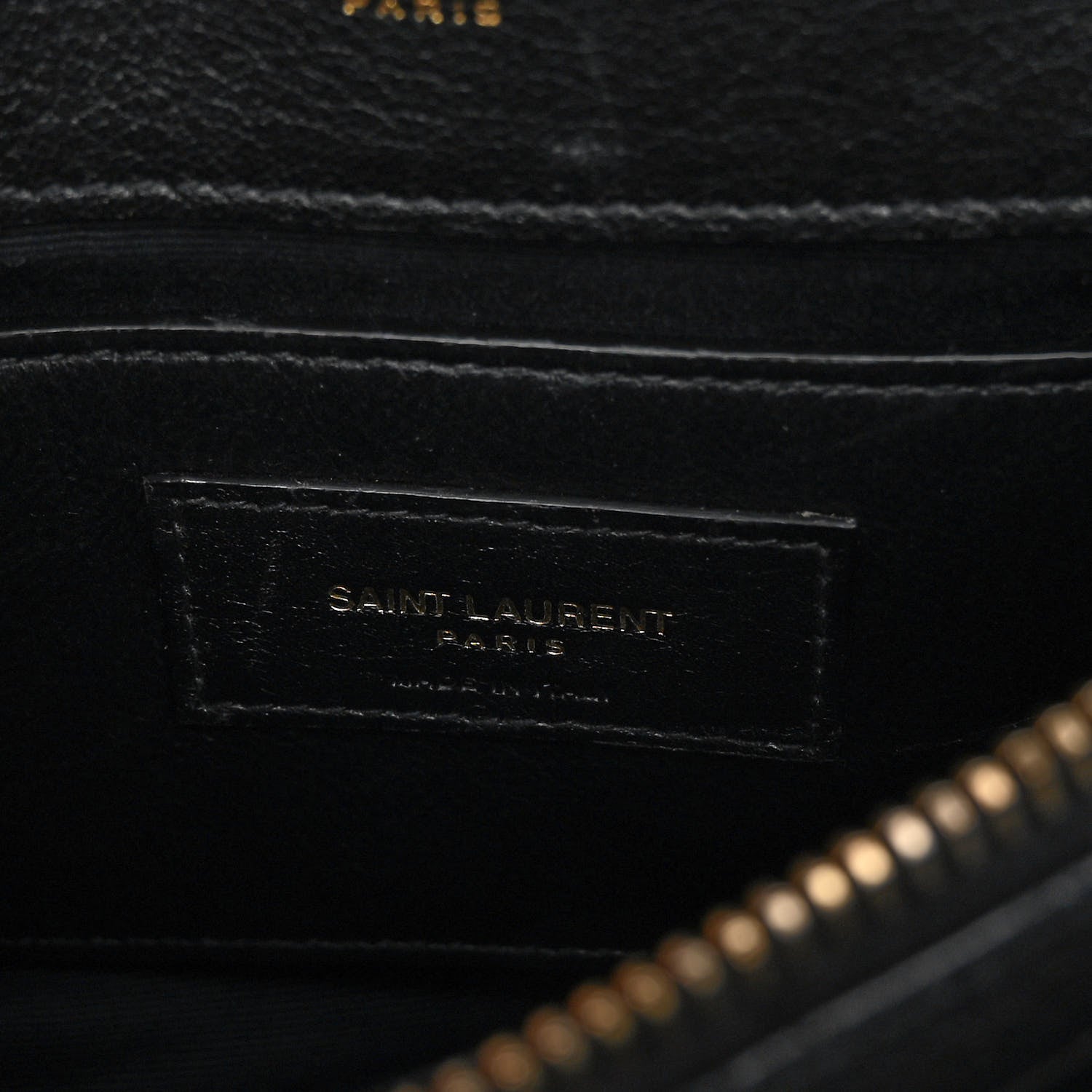 Saint Laurent Sheepskin Matelasse Chevron Monogram Medium College Bag Black 7 of 10