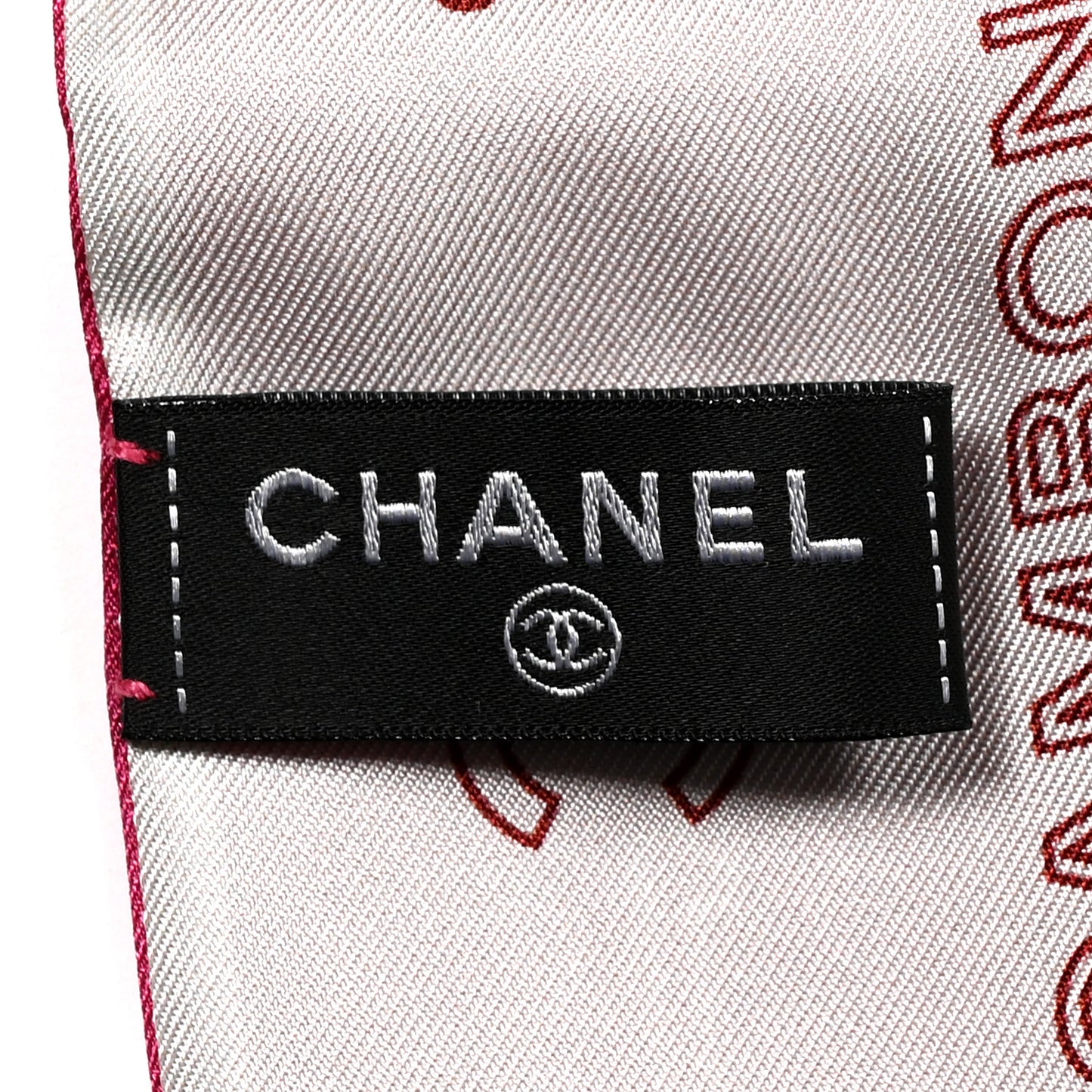 Silk 19 Rue Cambon Slim Bandeau Scarf Pink White