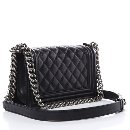 Chanel Calfskin Quilted Small Boy Flap Black 3 of 14