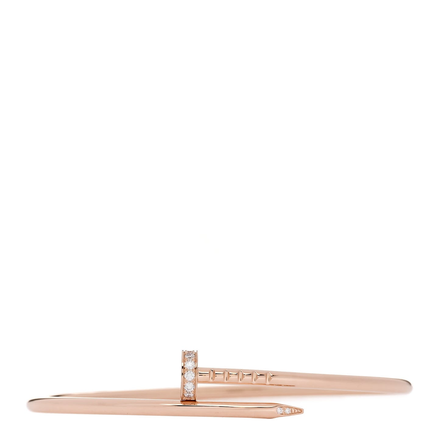 18K Pink Gold Diamond Small Juste Un Clou Bracelet 16