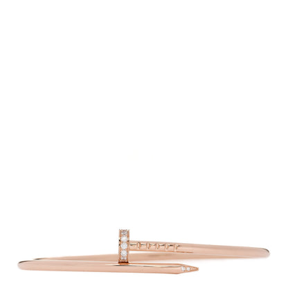 Cartier 18K Pink Gold Diamond Small Juste Un Clou Bracelet 16 1 of 5