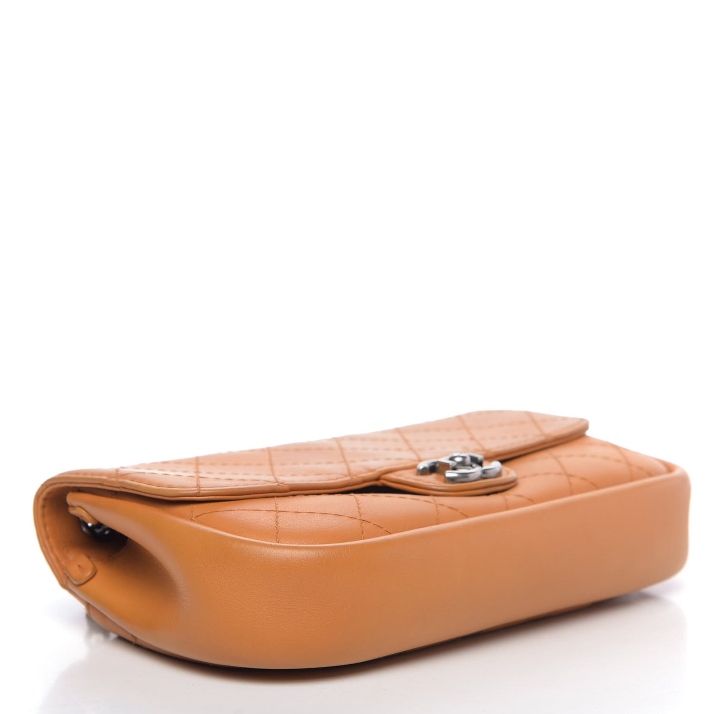 Calfskin Stitched Medium CC Sellier Flap Beige