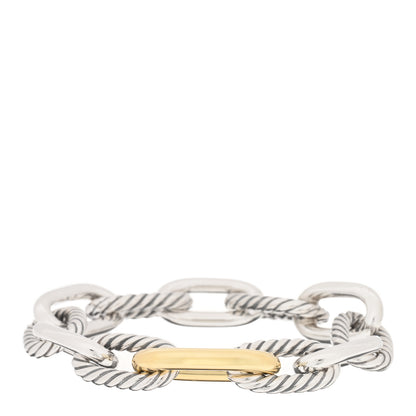David Yurman Sterling Silver 18K Yellow Gold 11mm Madison Chain Bracelet 1 of 3