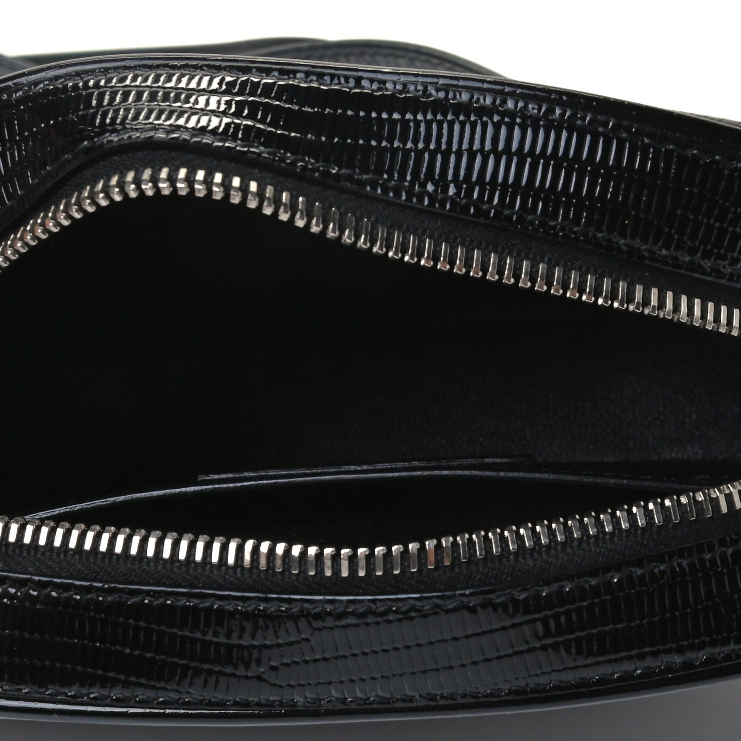 Saint Laurent Calfskin Lizard Embossed Le 61 Camera Bag Black 4 of 4