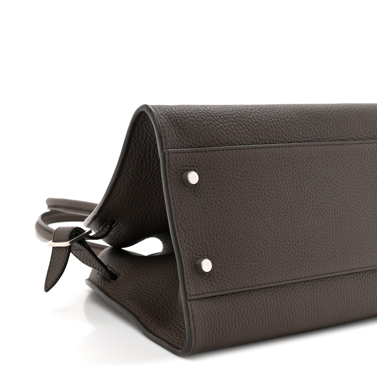 The Row Grained Calfskin Margaux Shoulder 12 Deep Brown 9 of 10