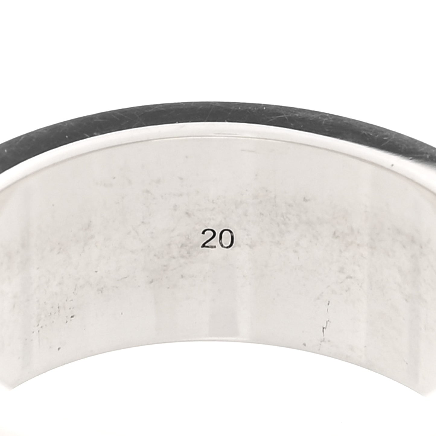 X ADIDAS Sterling Silver Trefoil GG Monogram Band Ring 53 6.5