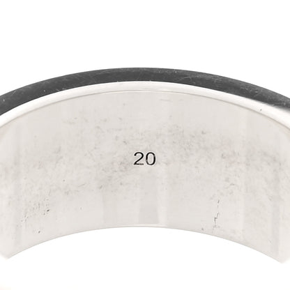 Gucci X ADIDAS Sterling Silver Trefoil GG Monogram Band Ring 53 6.5 5 of 7