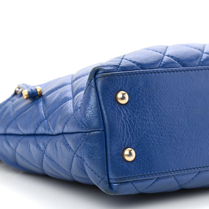 Chanel Calfskin Front Zip CC Drawstring Chain Drawstring Tote Blue 11 of 14