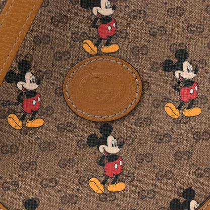 Gucci X DISNEY Mini Vintage GG Supreme Monogram Mickey Mouse Round Shoulder Bag Beige Vintage Sun Oil 9 of 12