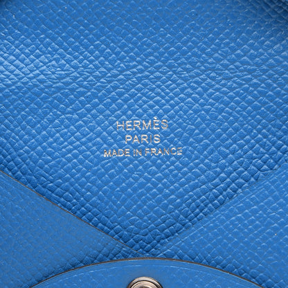 Hermes Epsom Calvi Card Case Bleu Zanzibar 6 of 8